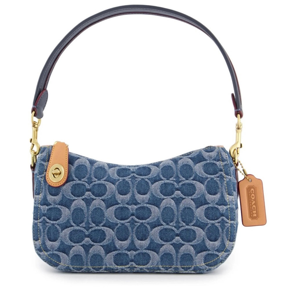 Coach denim swinger bag